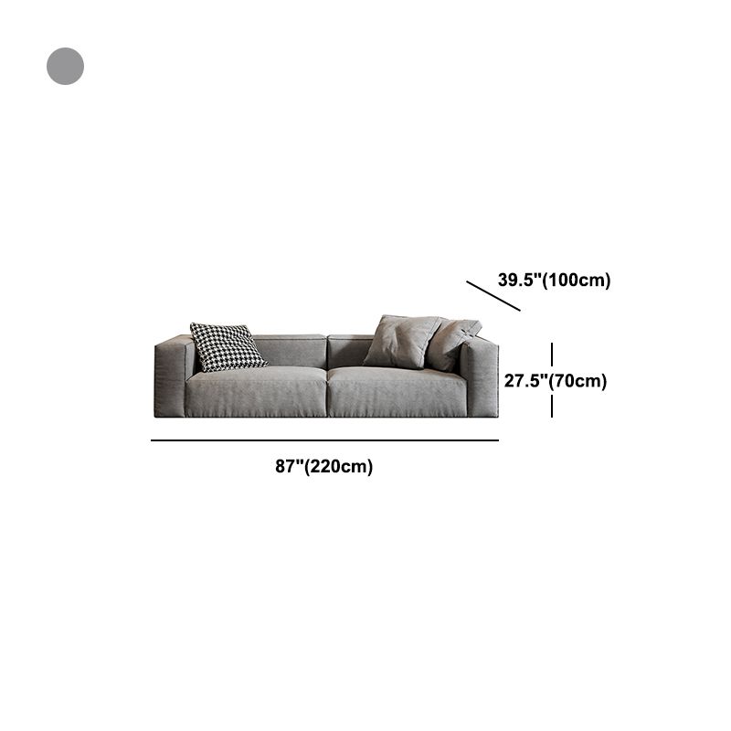 Square Arm Modern Cushion Back Velvet Living Room Sofa & Chaise