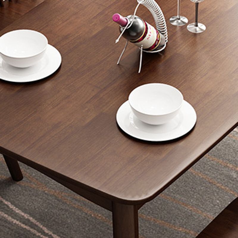 Contemporary 1/2/5/7 Pieces Furniture Rectangle Solid Wood Dining Room Set for Home