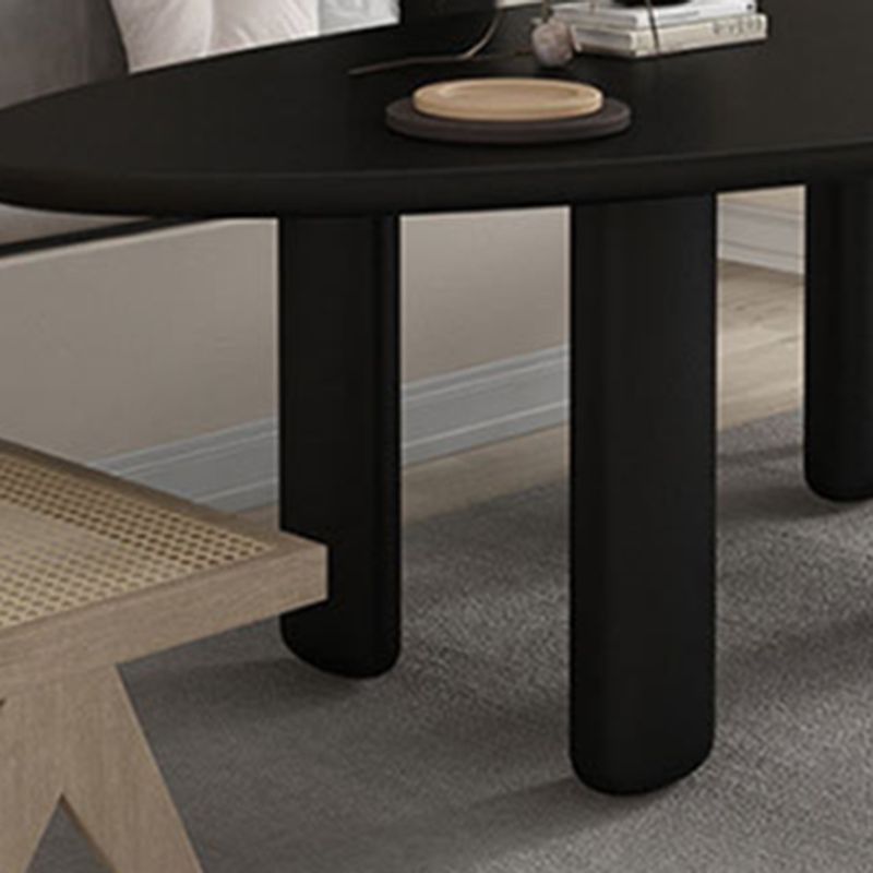Nordic Simple Solid Wood Table for Restaurant Oval Table with Three Pedestal