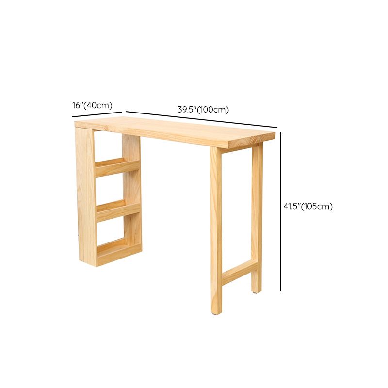 Rectangular Pub Table Set Solid Wood 1/2/3 Pieces Table and Stools