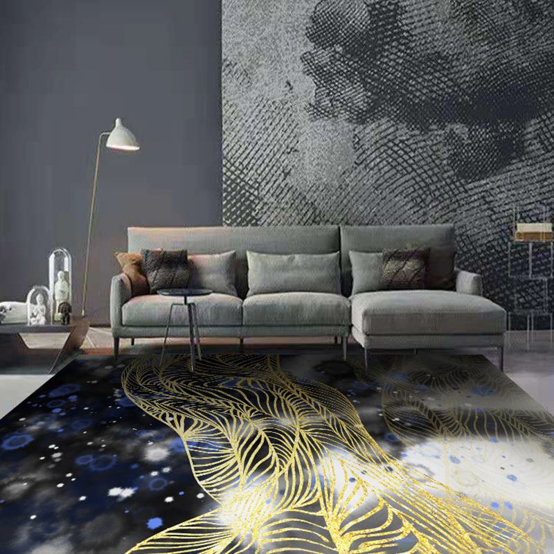 Novelty Abstract Art Indoor Rug Creative Contemporary Area Carpet Polyester Friendly Washable Rug for Home Decoration