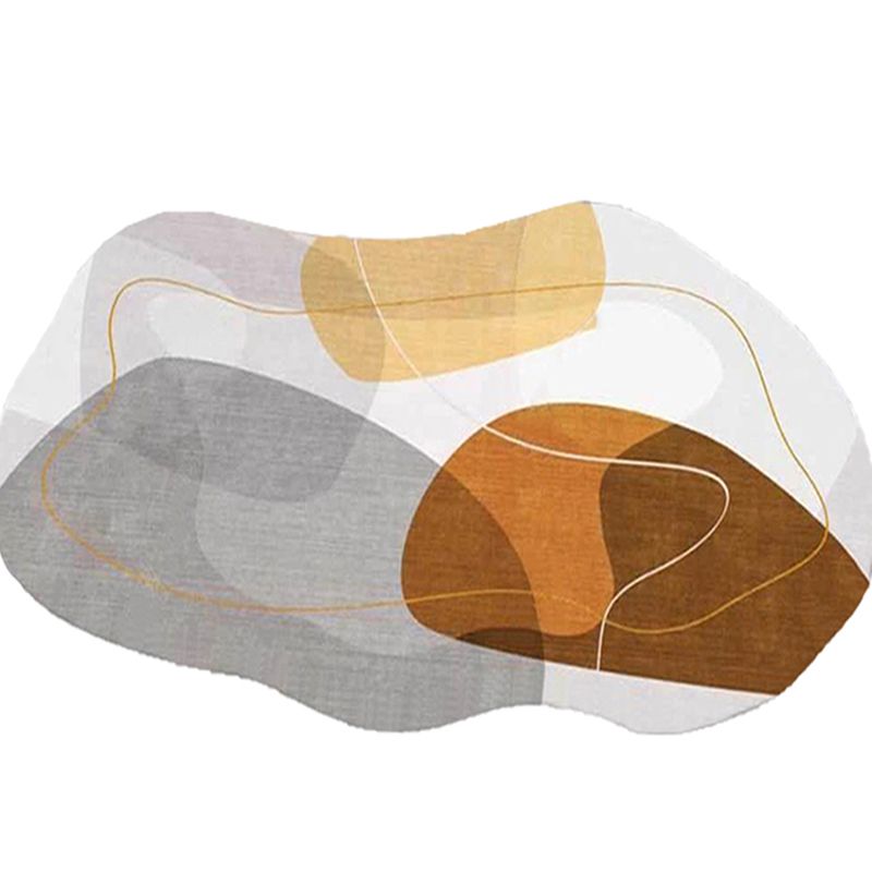 Tapis de tapis moderne brun Polyester tapis anti-split Tapis pour tapis intérieur