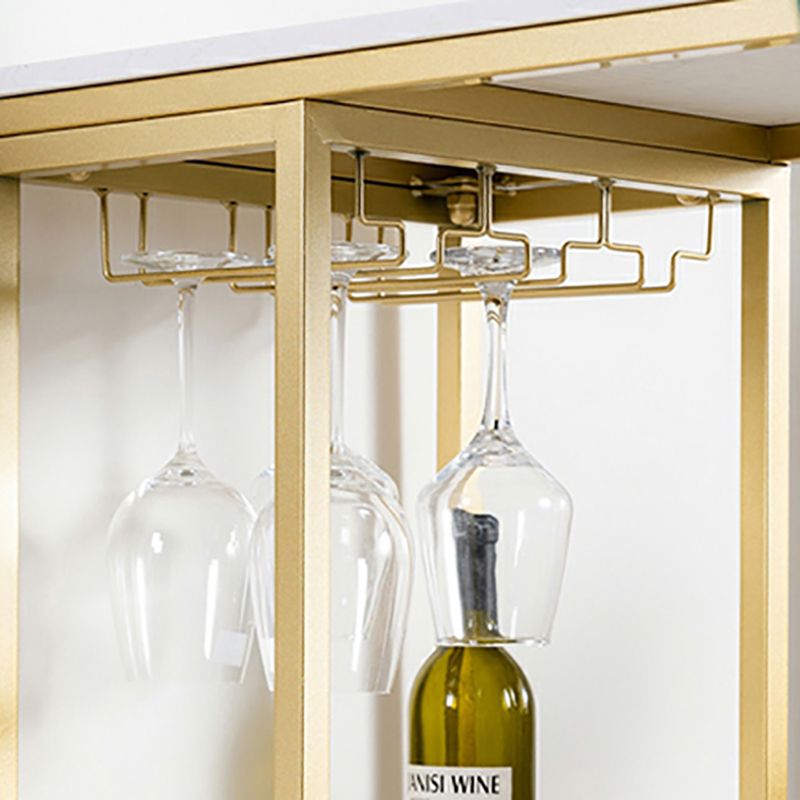 Table à manger à barre de pierre de pierre blanche glam