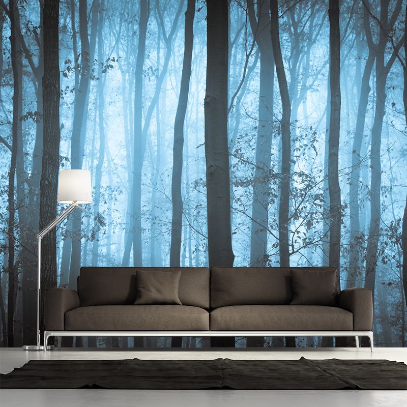 Photography Forest at Dawn Mural Large Wall Decor for Bedroom, Custom Size Available