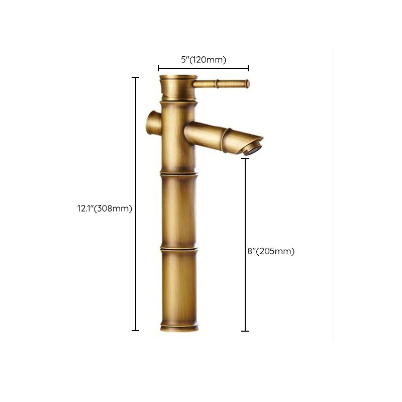 Farmhouse Vessel Faucet Brass Lever Handles Waterfall Spout Lavatory Faucet