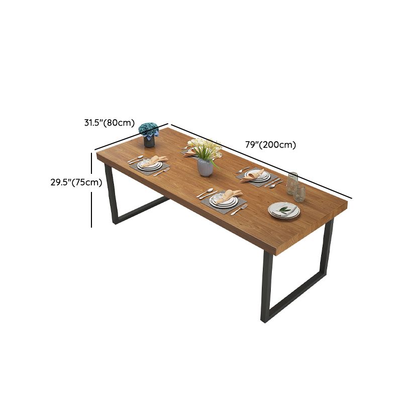 Modern Wood Dining Set 1/2/7 Pieces Brown Dinette Set with Wooden Chairs