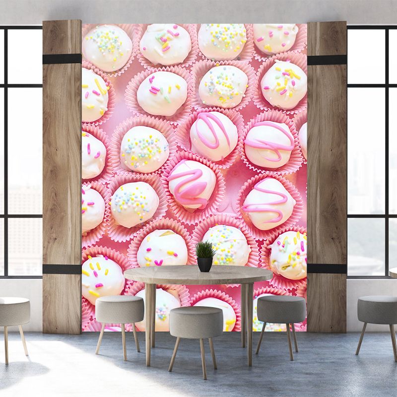 Photography Cute Cake-Balls Mural Wallpaper Mildew Resistant Cake Shop Wall Decor