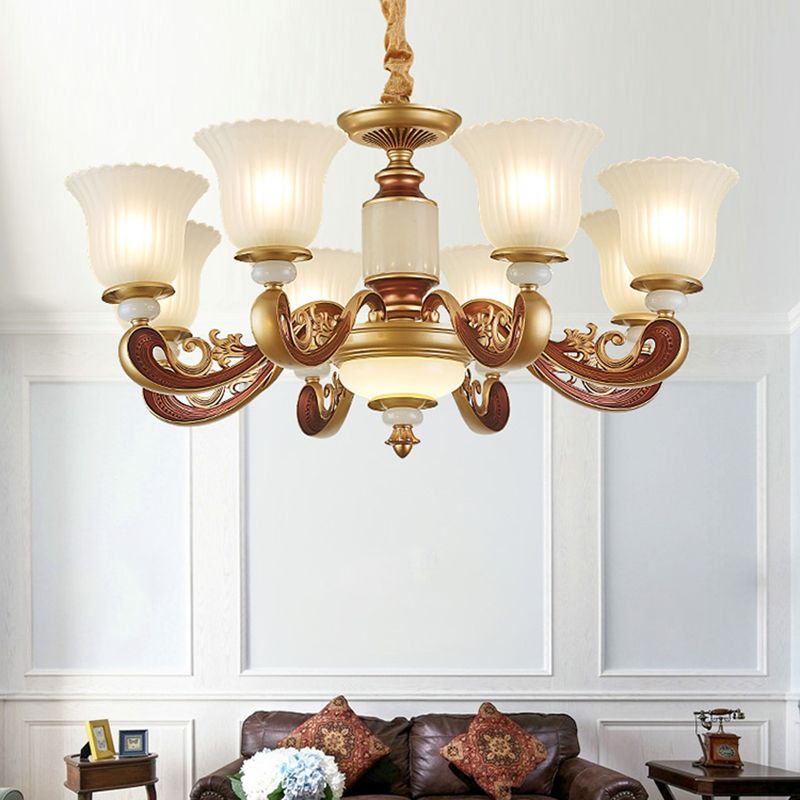 Geometry Shape Pendant Lights Modern Style Glass Chandelier Lights in Gold