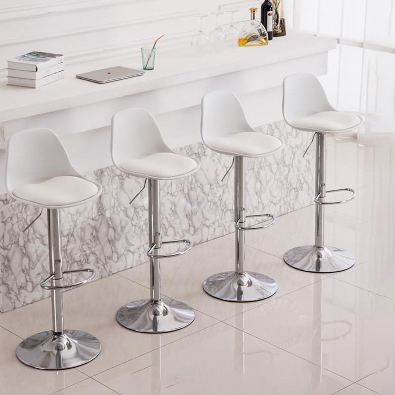 Modern Style Single Bar-stool with Adjustable Height Bucket Seat for Counter Kitchen