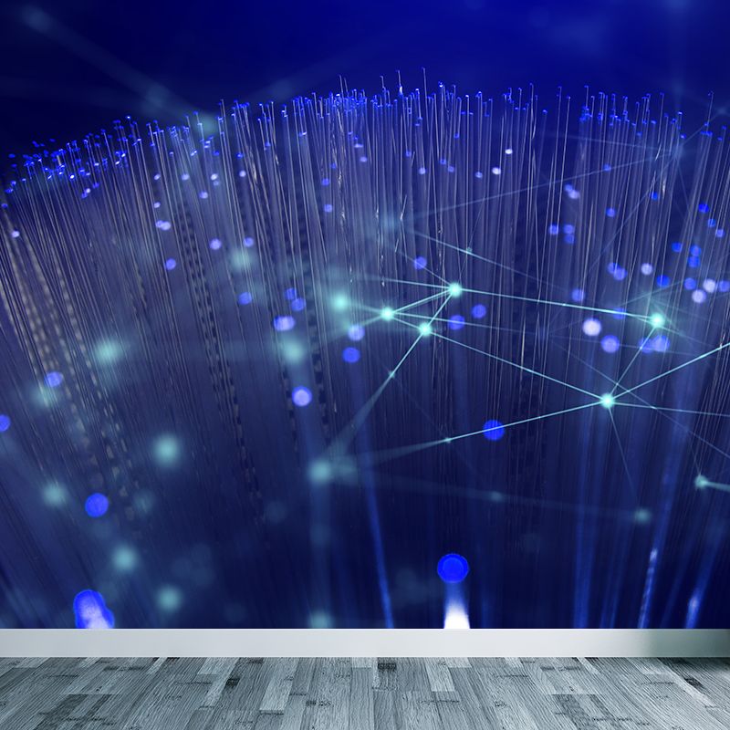 Abstract Pattern Wall Mural Dark Color Contemporary Wall Covering for Living Room