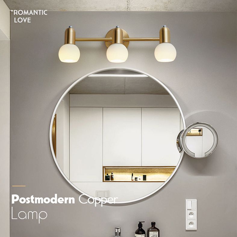 Luci da parete in vetro sfera Luci da parete Modern Wall Sconce Lighting per bagno