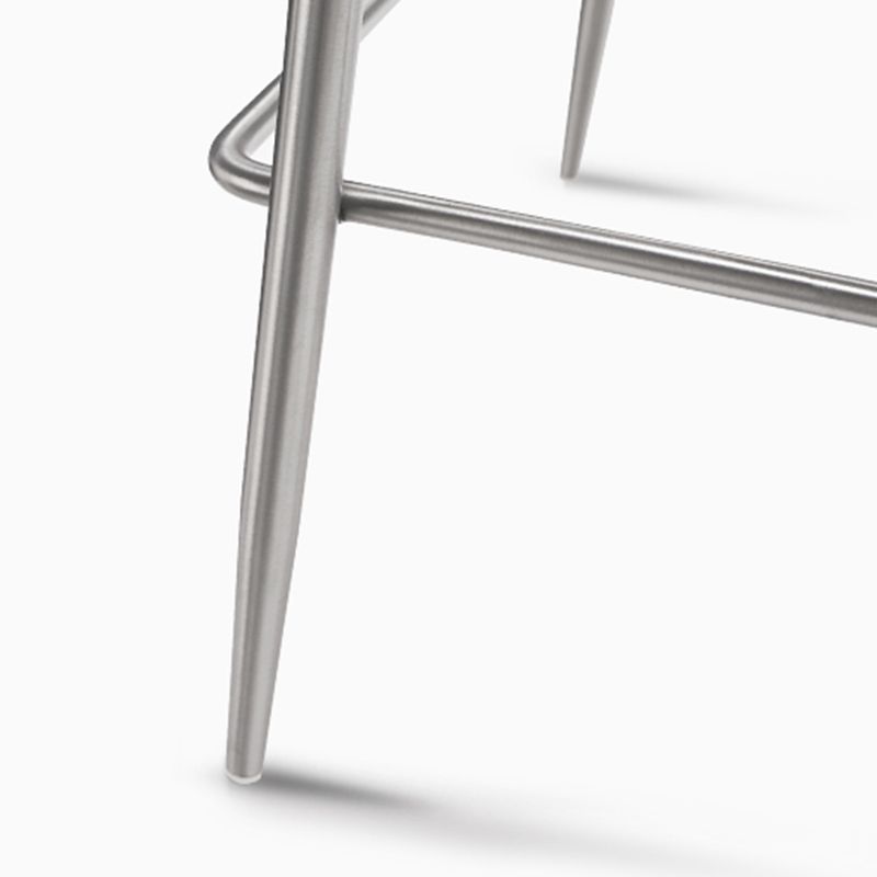 Modern Bar Stool Leather Backrest Counter Stool with Metal Base