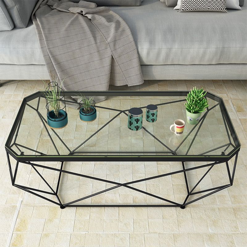 Contemporary Glass Cocktail Table Frame Coffee Table  for Dining Room