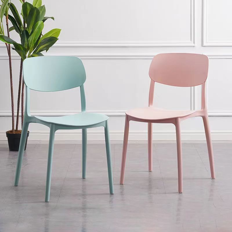 Dining Room Indoor Plastic Side Chair Stacking Open Back Chair
