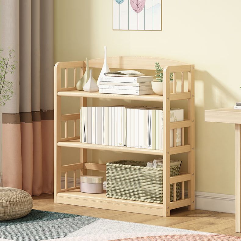 Contemporary Open Shelf Bookcase Wood Bookshelf with Shelves for Living Room