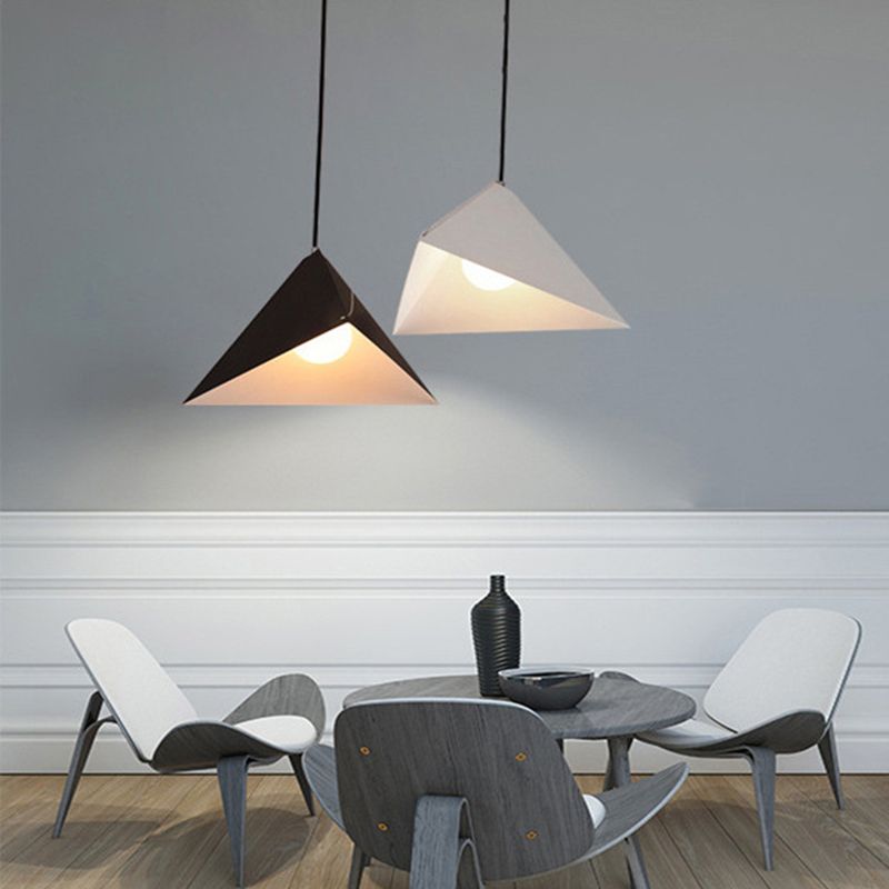 Driehoekige eetkamer ophanging verlichting metaal 1-licht Noordse hanger plafondlicht