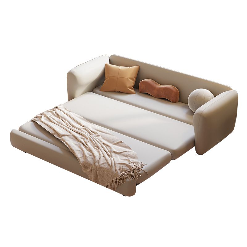 Recessed Arms Futon Sofa Bed Cushion Back Pillow Included Sleeper Sofa