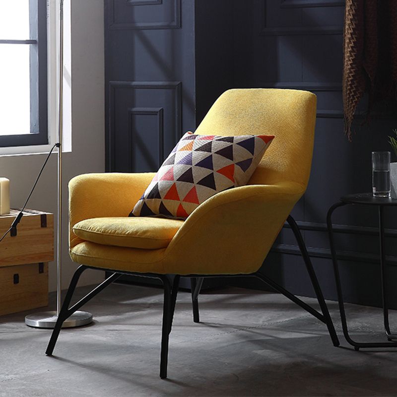 33.46" L x 30.70" W x 34.64" H Linen Accent Chair Flared Arms Lounge Chair