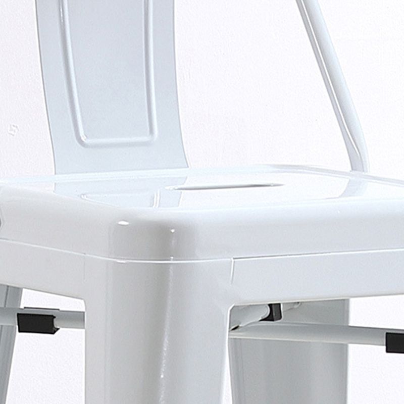 Industrial Low Back Counter Stool Metal Counter Height Stools for Kitchen