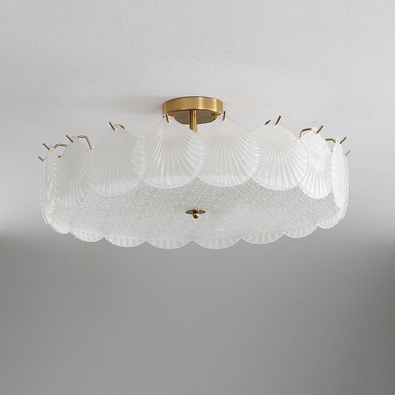 Nordic Glass Ceiling Lamp Minimalist Flush Mount Light Fixture