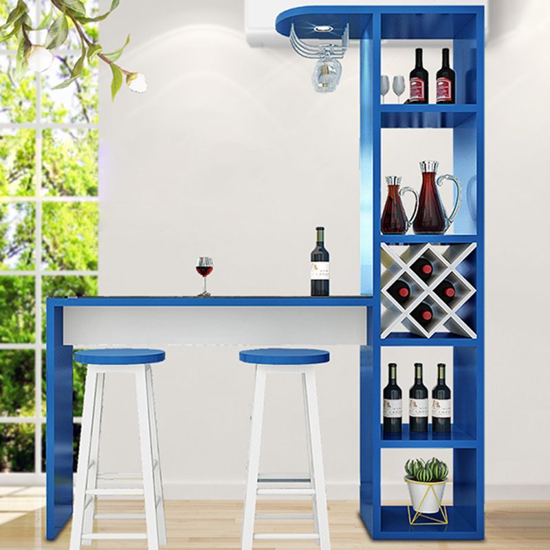 Contemporary Glass Top Rectangle Bar Table for Kitchen Dining Room