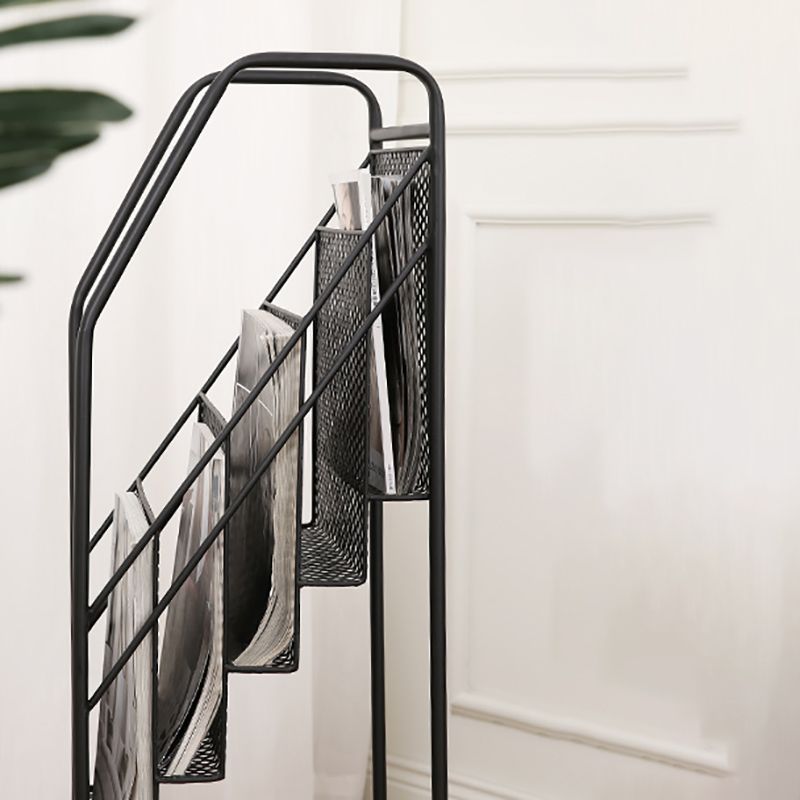 Urban Bookshelf Closed Back Metal Vertical Shelf for Living Room