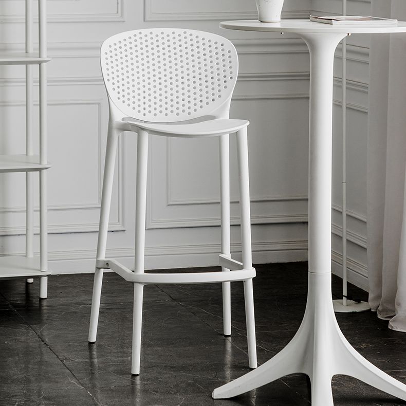 Contemporary Style Stackable Bar-stool Plastic Counter Bar Stool for Home