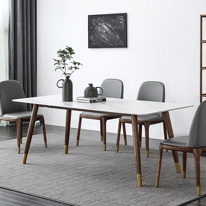 Medieval Modern Rectangle Dining Table Sintered Stone Table with 4 Legs for Restaurant