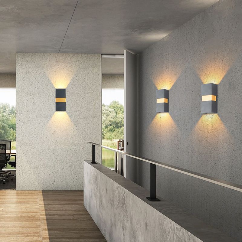 Rechteckige Aluminium im Freien LED LED Wandleuchte IP65 wasserdichte modern