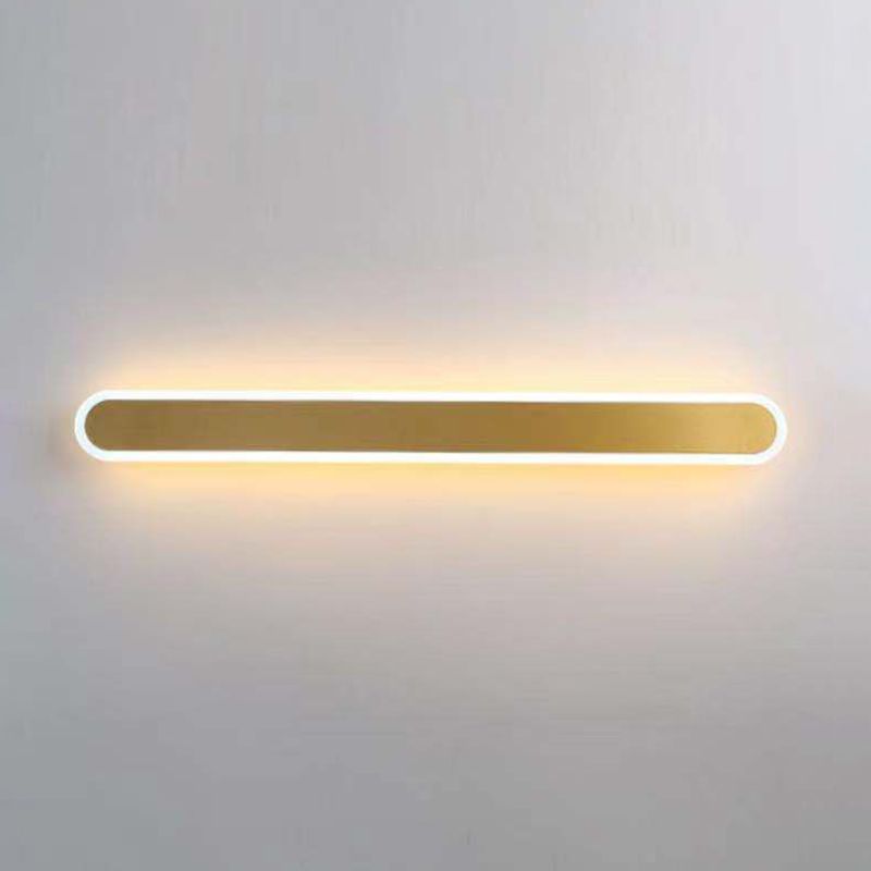 Modern Style Linear Shape Wall Sconce Metal 1 Light Sconce Lighting for Bedroom