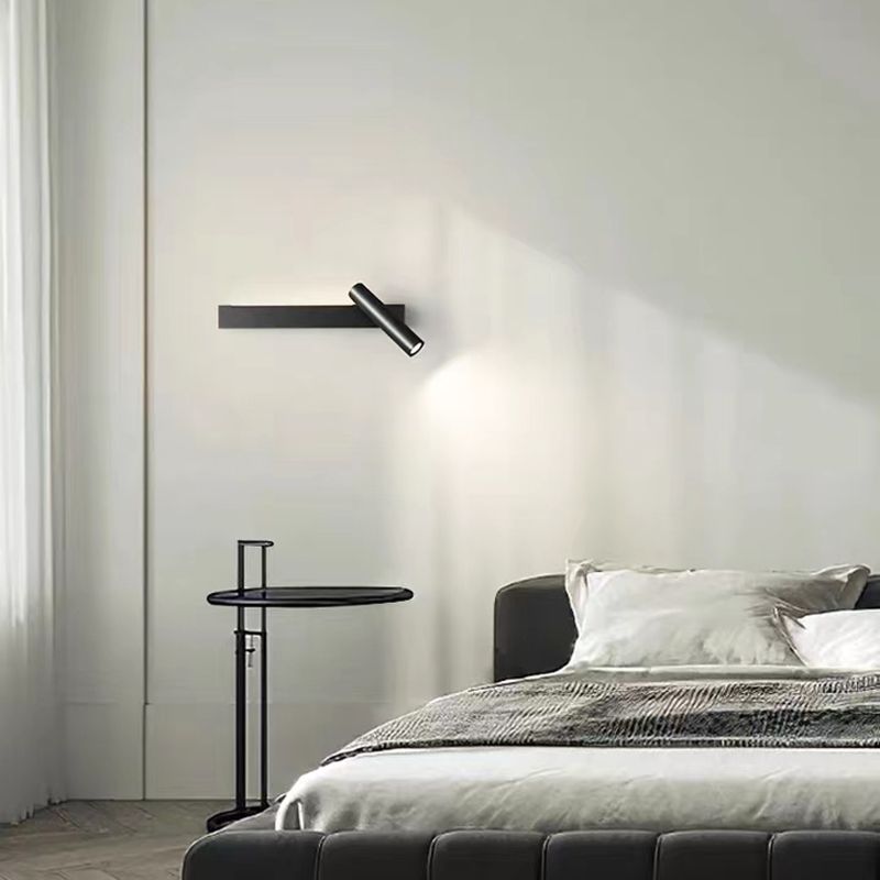 Modern Metal LED Wall Sconce Geometric Shape Wall Light with Acrylic Shade for Bedroom
