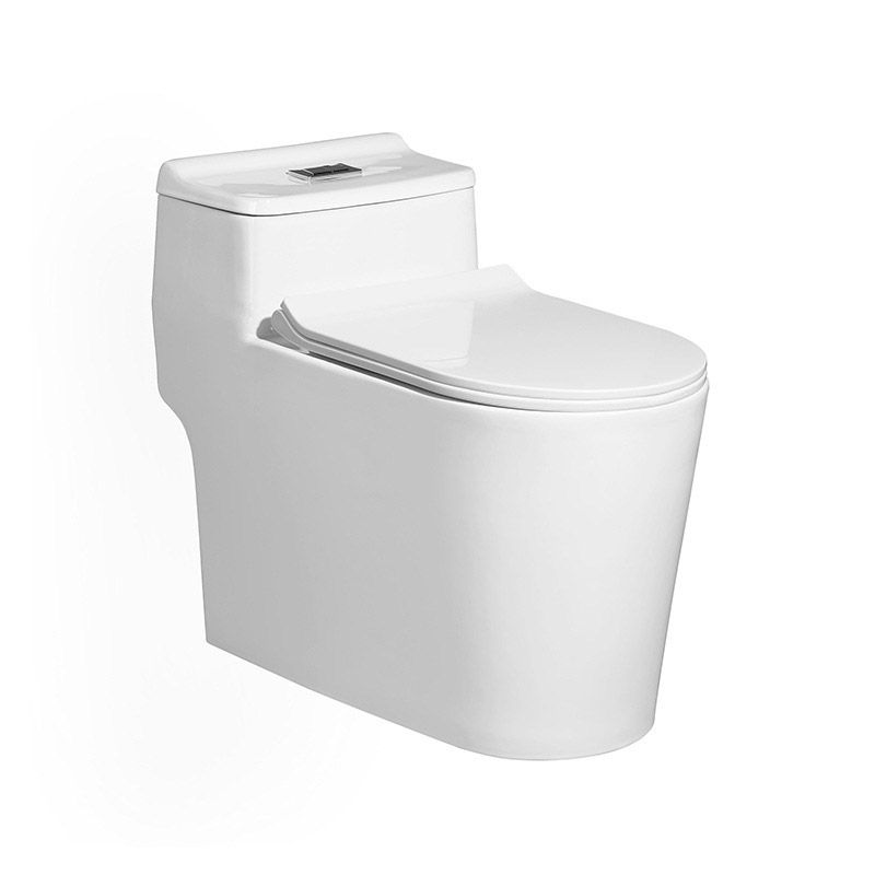 Traditional Cotton White Urine Toilet Siphon Jet Toilet Bowl with Toilet Seat
