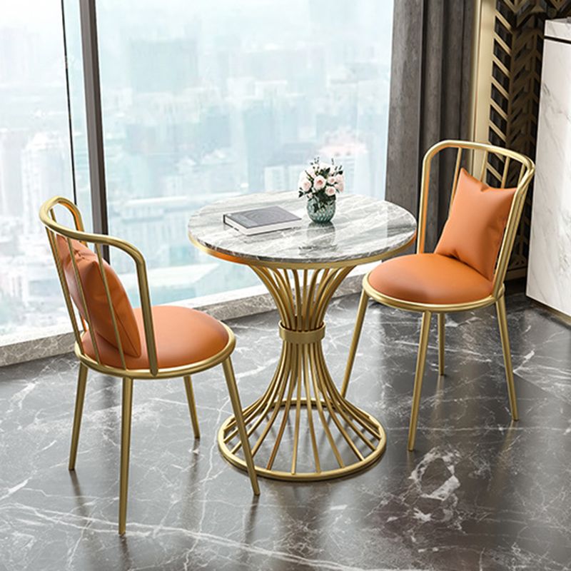 Modern Style Sintered Stone Dining Table Round Pedestal Table for Dinning Room
