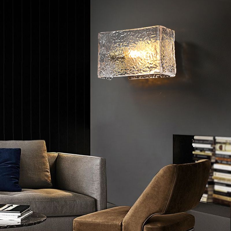 1-Light Contemporary Sconce Light Fixtures Glass Wall Lamp Sconce for Bedroom
