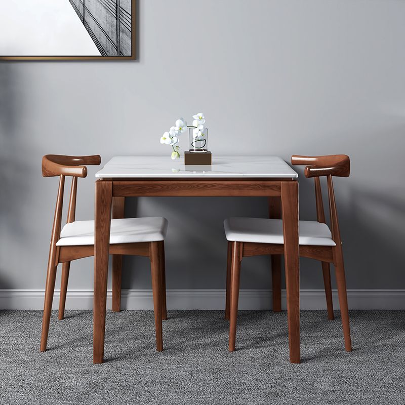 Square Marmor Esstisch Industriestil 4 Beintisch für Esszimmer