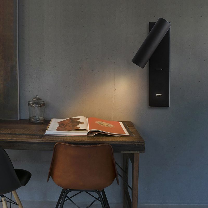 7.8 Inch Height Nordic Style LED Wall Lamp USB Port Design Aluminum Simplicity Bedside Reading Lamp with Switch