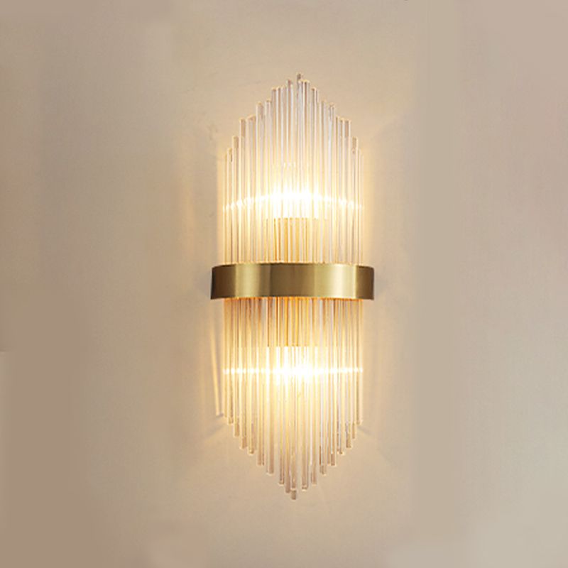 Postmoderne Kristallwandleuchten Metallwandmontage Leuchte für Wohnzimmer
