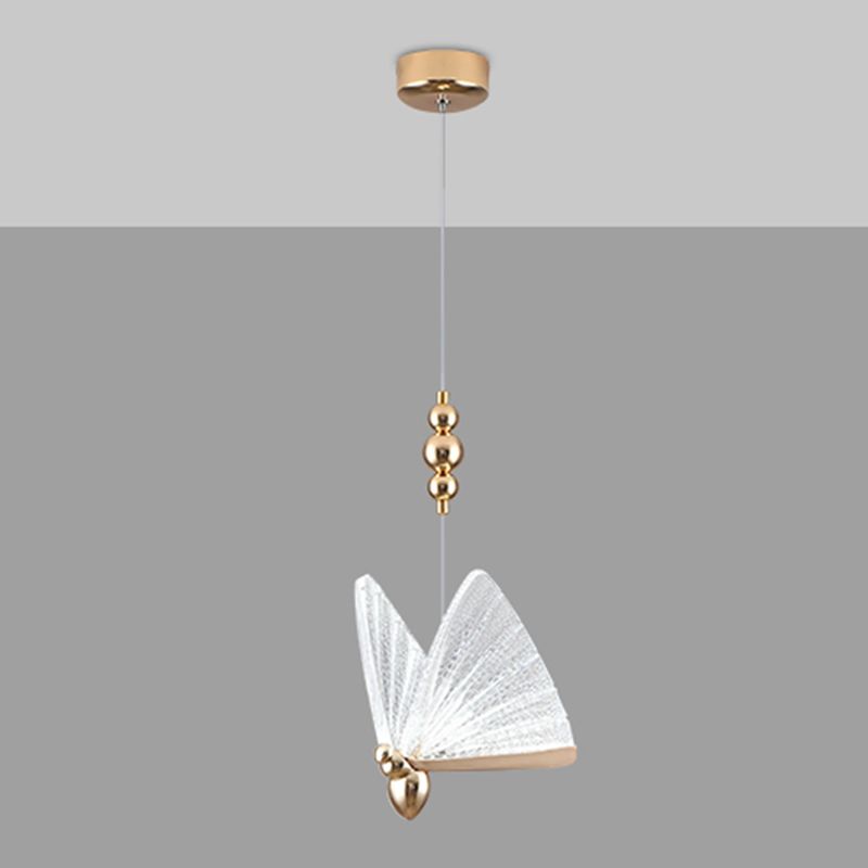 Butterfly Shat Lighting Lighting Modern Style Metal Light Pendant Light Pendant pour le chevet
