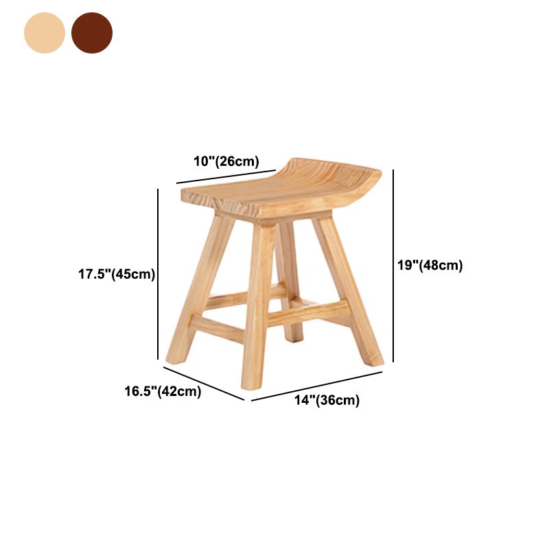 Restaurant Modern Simple Barstool Wood 4 Legs Bar Stool with Pedal