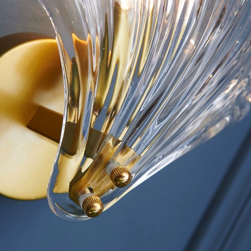 Postmodern Wall Light Sconce Glass Shade Wall Light Fixture for Bedroom
