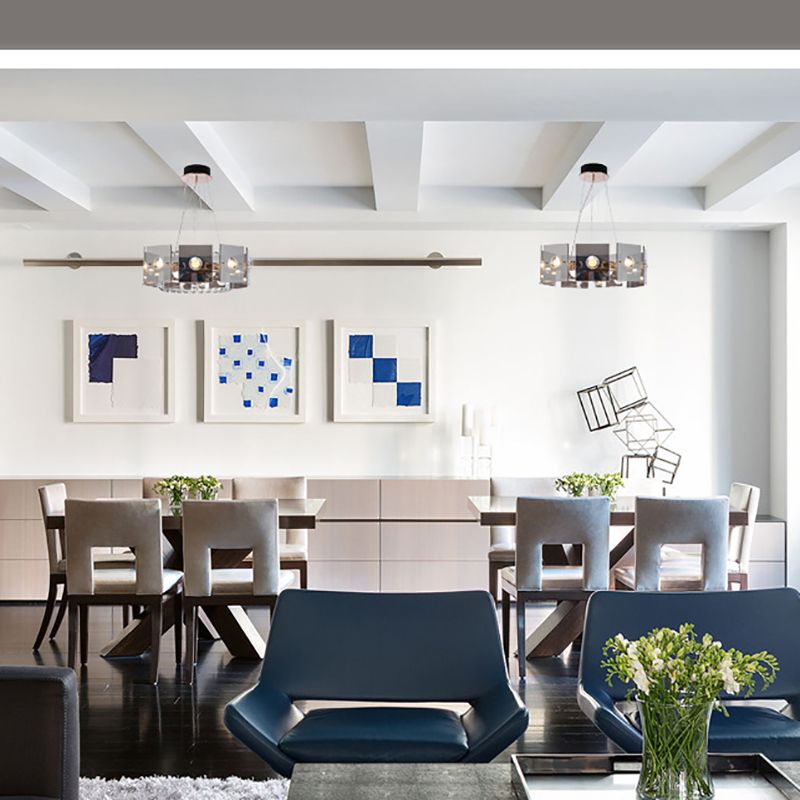 Lampada del lampadario a tamburo ultra-moderno lampada a sospensione di vetro con cavo sospeso per camera da letto