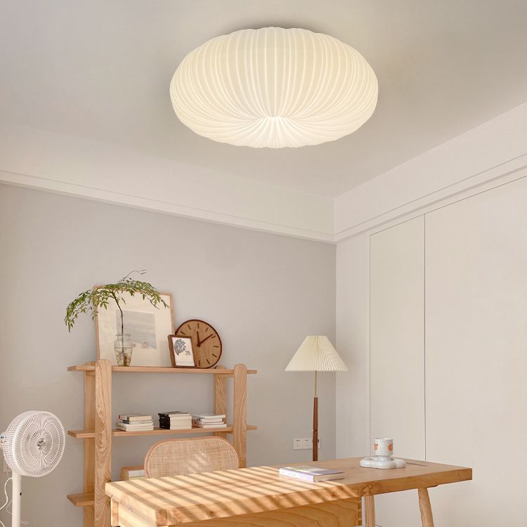 LED Flush Mount Lighting Contemporary White Shaded Ceiling Light for Home