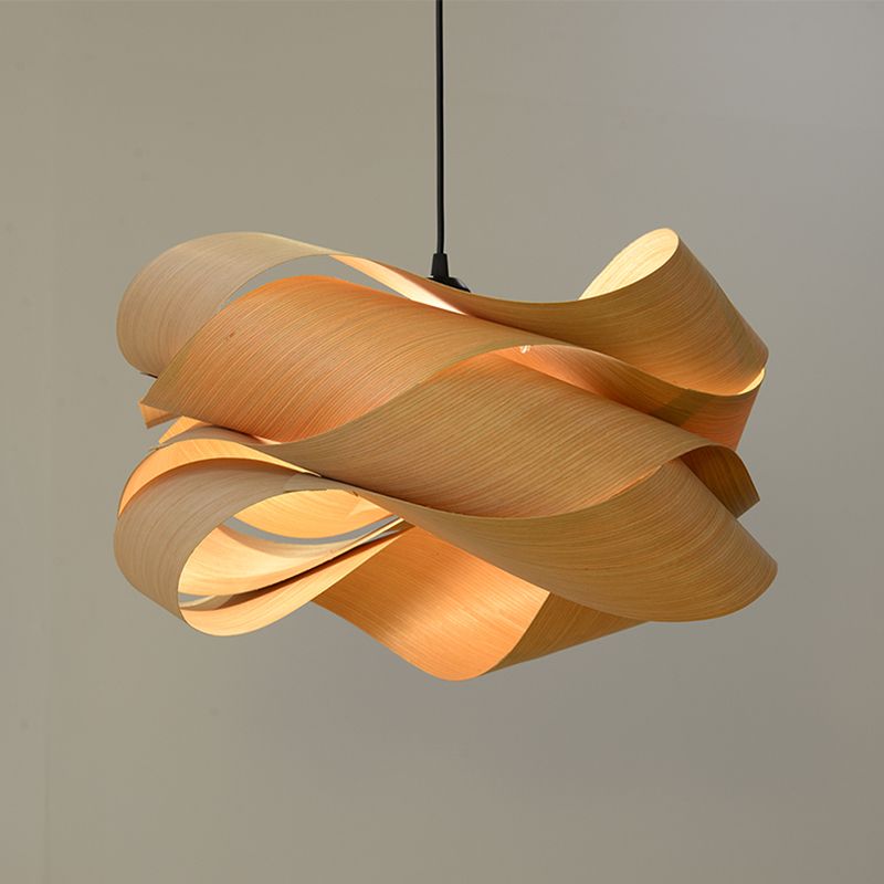 Twist en bois Plavier Suspension Pendante Lumière Modern Simplicité Style Lighting Forful for Restaurant Coffee Shop