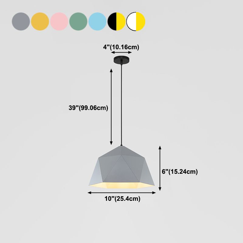 Macaron Style 1 Suspension de tête Lumière en aluminium Rhombus Pendante Pendante pour salle à manger