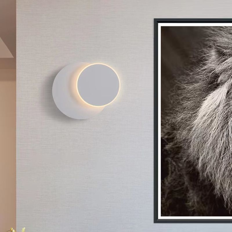 Single White Modernism Wall Mounted Sconce Statement Wall Light for Bedroom