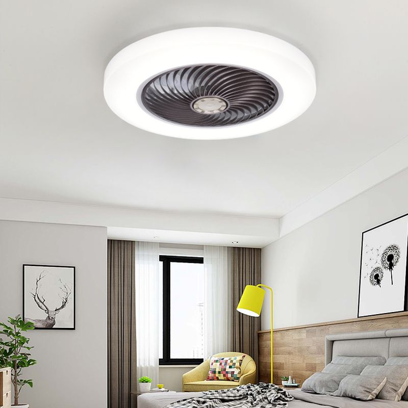 Modern Round Fan Light Metal Colorful Flush Mount Light for Living Room