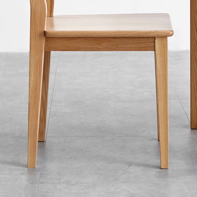 Contemporary Wood Open Back Armless Dining Chairs for Dining Room