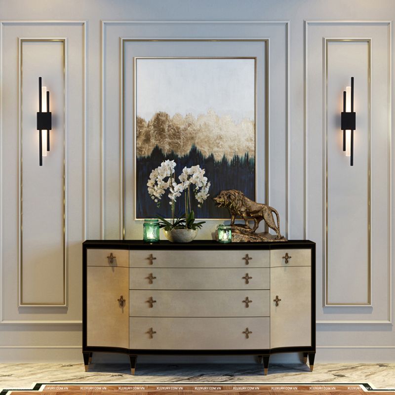 Modern Style Wall Sconce Geometric Shape LED Wall Light with Metal Shade for Bedroom