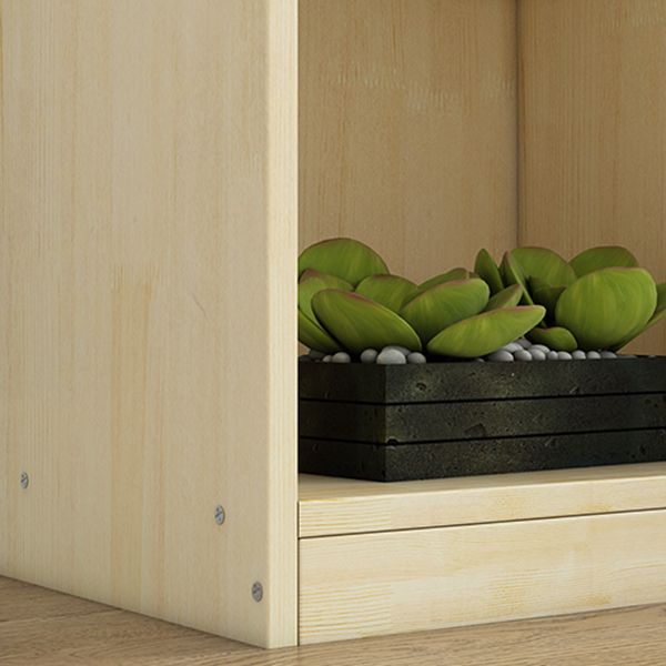 Light Brown Color Modern Bookshelf Wood Bookcase for Home Use