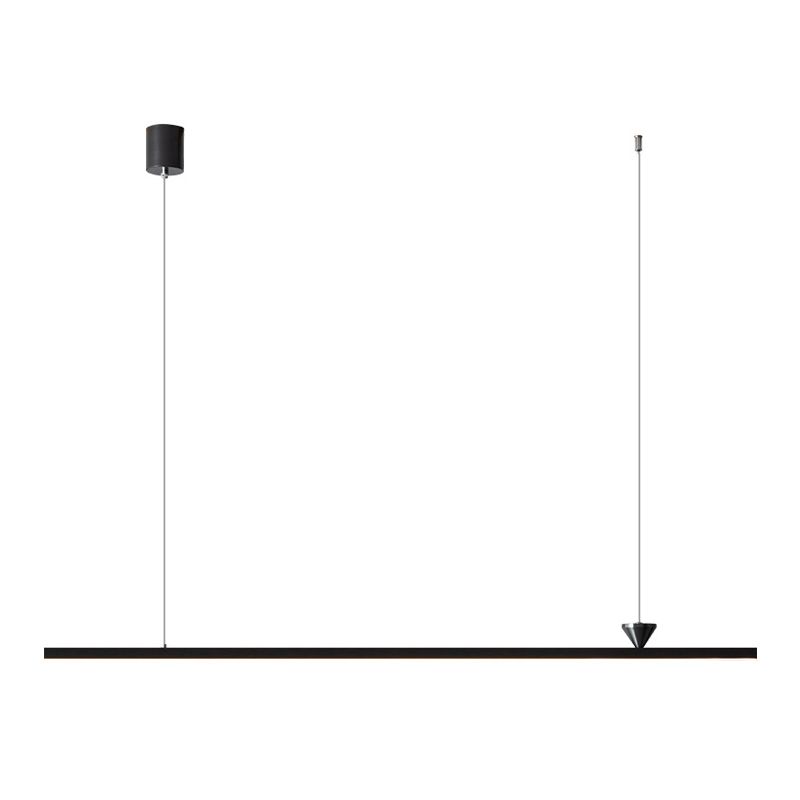 Linear Shape Island Pendant Contemporary Style Metal Single Light Hanging Island Light